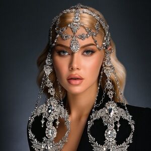 Bridal Headpiece/Bollywood headpiece, Never worn.